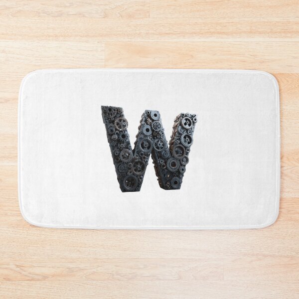 Item preview, W Letter Gear Design | Industrial Engineering Initial | Mechanical Alphabet Graphic designed and sold by Baby Adee Collective.