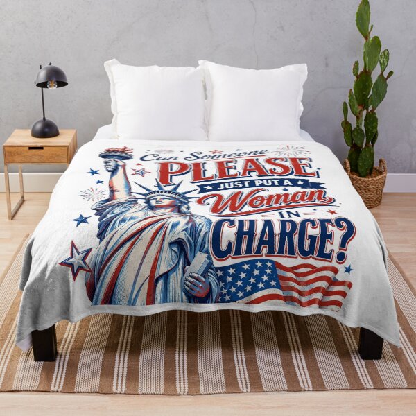Item preview, Can Someone Please Just Put A Woman in Charge Funny designed and sold by elongatedjazz.