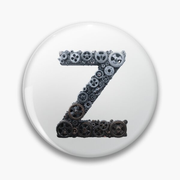 Item preview, Z Letter Gear Design | Mechanical Alphabet Art | Industrial Engineering Monogram designed and sold by Baby Adee Collective.