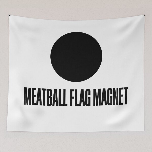 Item preview, Meatball Flag Magnet – Sim Racing Humor designed and sold by GarageGraphics.