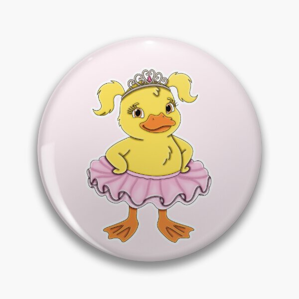 Item preview, Cute Ballerina Duckling Pink Princess Tiara Aesthetic designed and sold by Kaimarbe | Cute Stickers & Apparel.
