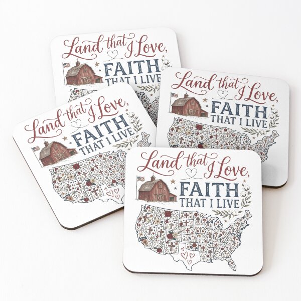Item preview, Land That I Love Faith That I Live Christian Patriotic Farmhouse designed and sold by Majnon8bp.