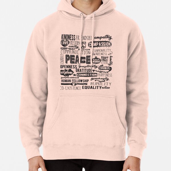 Path to Peace - Peace Words Pullover Hoodie for Sale by jitterfly