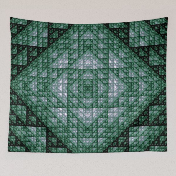 Item preview, Abstract pattern "green and white square"  designed and sold by Gluecknika.
