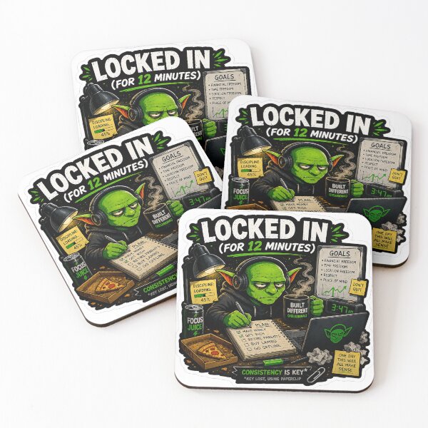 Item preview, Locked In (For 12 Minutes) Sticker | Funny Productivity Meme designed and sold by GoblinCapital.