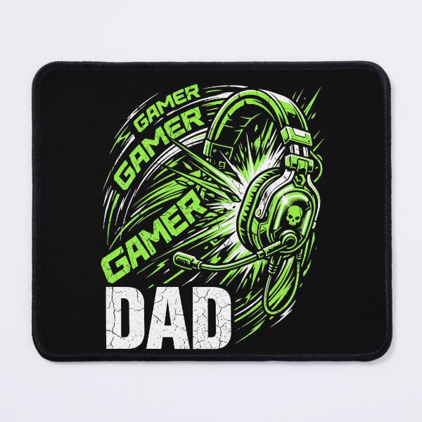 Item preview, Gamer Dad Gaming Headset Distressed Typography designed and sold by TeNovaStudio.