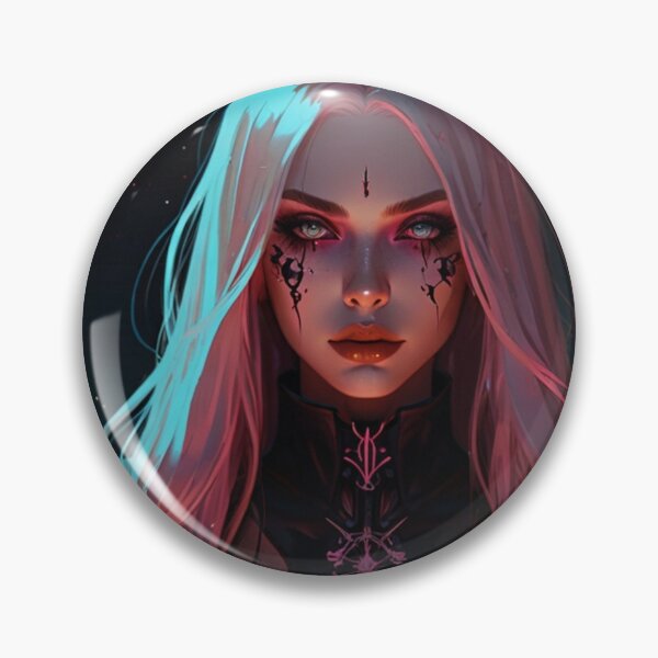 Item preview, High Contrast Witch Necromancer Anime Art | Cyberpunk Anime Poster designed and sold by Joy-boy-op.