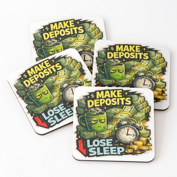 Item preview, Make Deposits Lose Sleep Sticker | Hustle Culture Money Meme designed and sold by GoblinCapital.