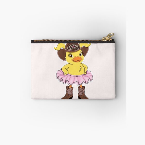 Item preview, Cute Brown and Pink Cowgirl Ballerina Duckling with Blonde Hair designed and sold by Kaimarbe | Cute Stickers & Apparel.