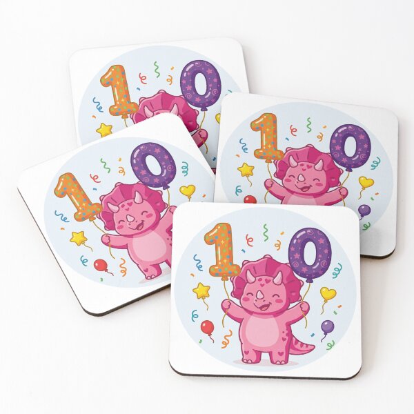 Item preview, Kawaii Pink Triceratops 10th Birthday Party designed and sold by Tronstell.