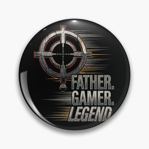 Item preview, Father Gamer Legend Tactical Crosshair Typography designed and sold by TeNovaStudio.