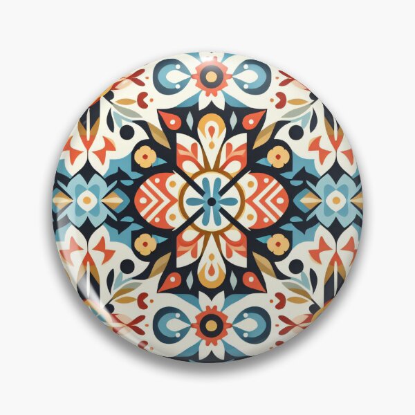 Item preview, Floral Folk Art Pattern Muted Botanical Motifs - Scandinavian Folk Art by heidiannemorris © designed and sold by FOLK ART FUSION by heidiannemorris.