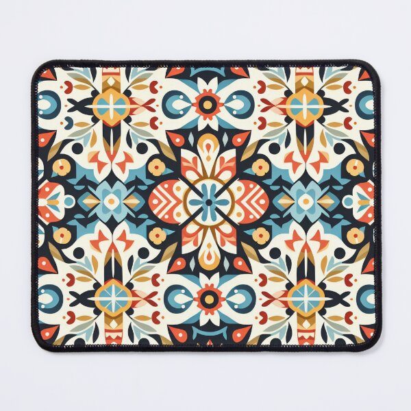 Item preview, Floral Folk Art Pattern Muted Botanical Motifs - Scandinavian Folk Art by heidiannemorris © designed and sold by FOLK ART FUSION by heidiannemorris.