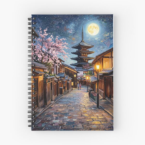 Item preview, Kyoto Moonlit Impressionism: Empty Ancient Street designed and sold by GrabaHuk.