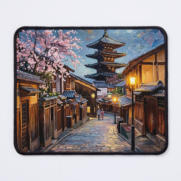 Item preview, Kyoto Moonlit Impressionism: Empty Ancient Street designed and sold by GrabaHuk.
