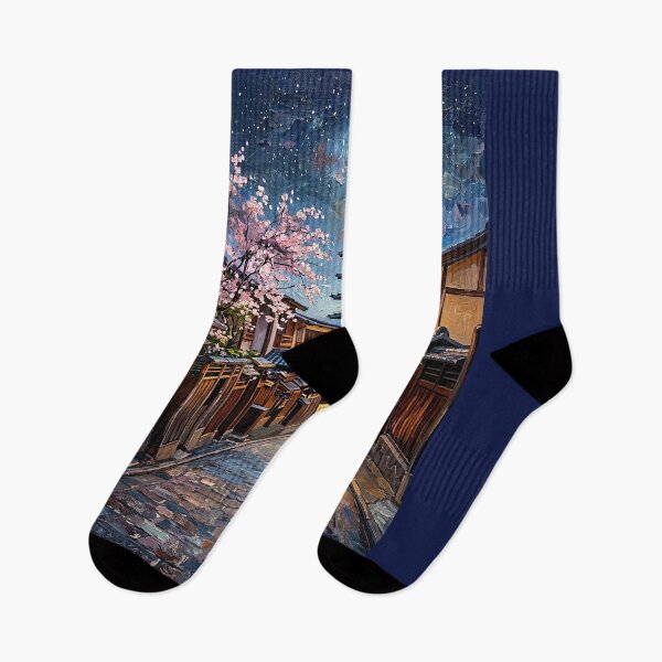 Item preview, Kyoto Moonlit Impressionism: Empty Ancient Street designed and sold by GrabaHuk.