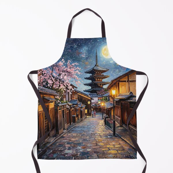 Item preview, Kyoto Moonlit Impressionism: Empty Ancient Street designed and sold by GrabaHuk.