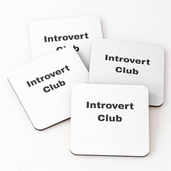 Item preview, Introvert Club Minimal Typography Design designed and sold by ModernMoodCo.