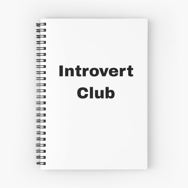 Item preview, Introvert Club Minimal Typography Design designed and sold by ModernMoodCo.
