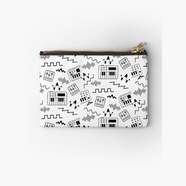 Item preview, Minimal Synth Line Art Pattern - 80s Retro Synthesizer Keyboard Waveform All Over Print designed and sold by Graphroad.