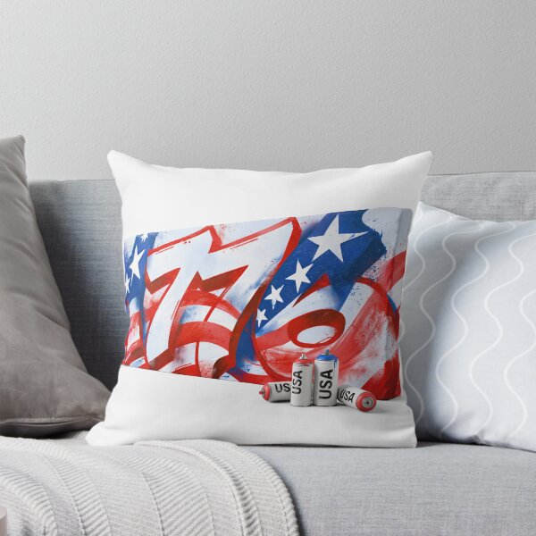 Item preview, American Flag 1776 Graffiti T-Shirt | Patriotic Fourth of July Tee designed and sold by folskullyz.