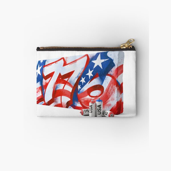 Item preview, American Flag 1776 Graffiti T-Shirt | Patriotic Fourth of July Tee designed and sold by folskullyz.