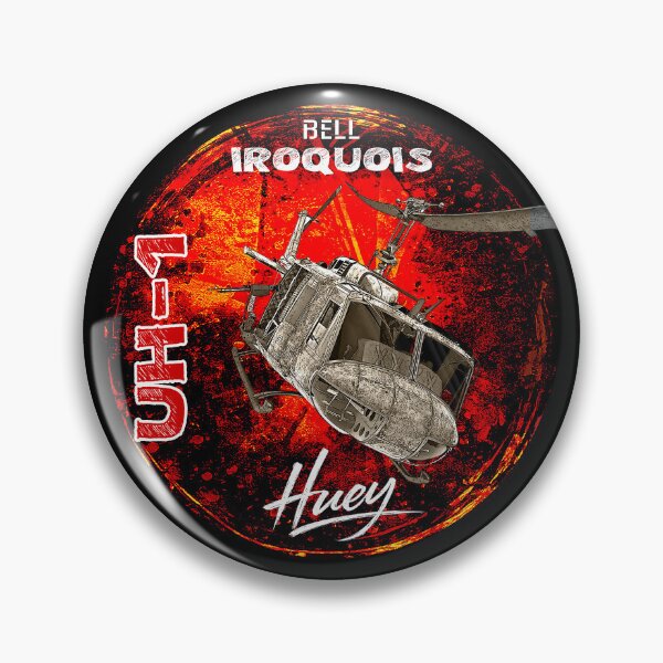 Item preview, UH-1 Iroquois Huey Helicopter Vintage Military Aviation Graphic designed and sold by Aerolovers.