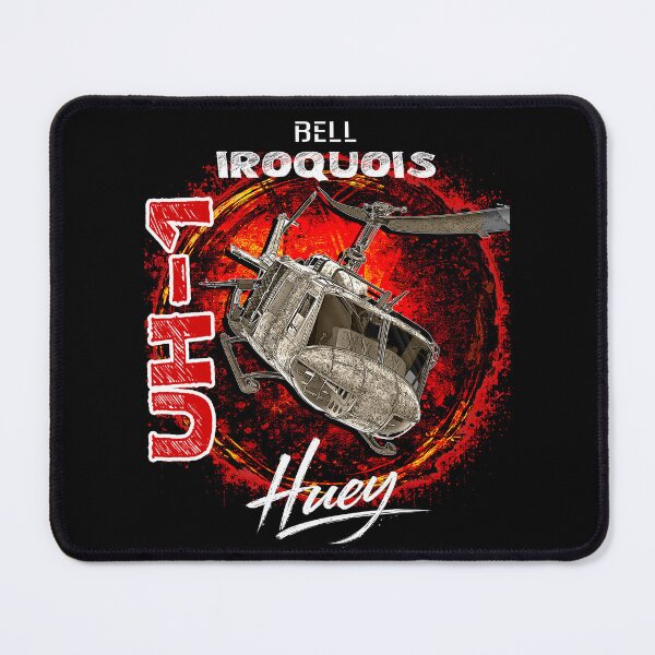 Item preview, UH-1 Iroquois Huey Helicopter Vintage Military Aviation Graphic designed and sold by Aerolovers.