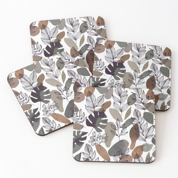 Item preview, Boho Tropical Botanical Pattern | Neutral Monstera & Leaf Design designed and sold by GalleryPeak.