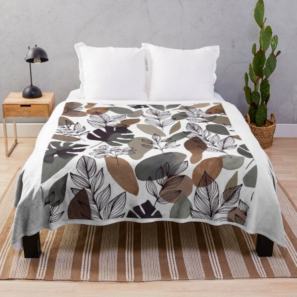 Item preview, Boho Tropical Botanical Pattern | Neutral Monstera & Leaf Design designed and sold by GalleryPeak.