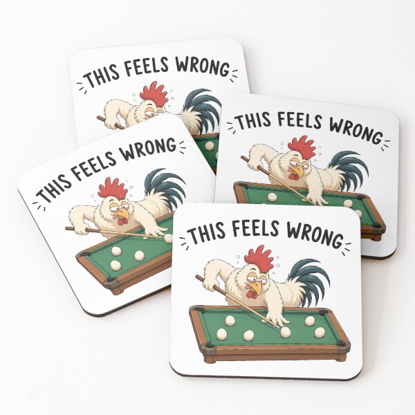 Item preview, Funny Chicken Playing Pool with Eggs | Absurd and Funny Humor designed and sold by Unik Design.