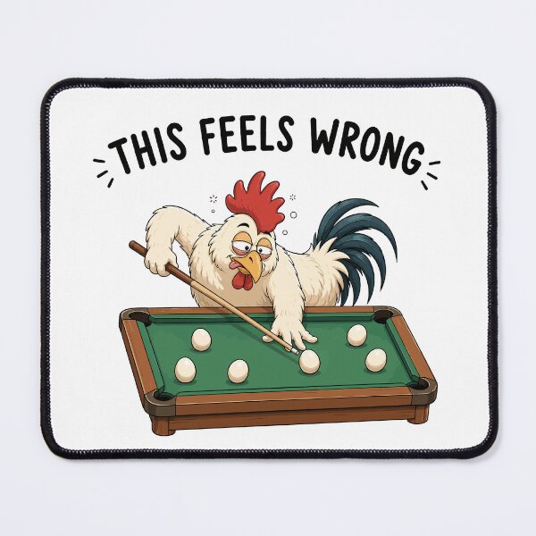 Item preview, Funny Chicken Playing Pool with Eggs | Absurd and Funny Humor designed and sold by Unik Design.