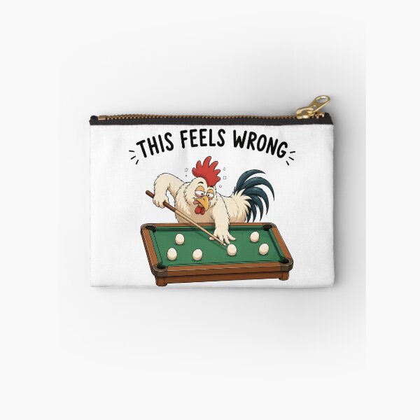 Item preview, Funny Chicken Playing Pool with Eggs | Absurd and Funny Humor designed and sold by Unik Design.