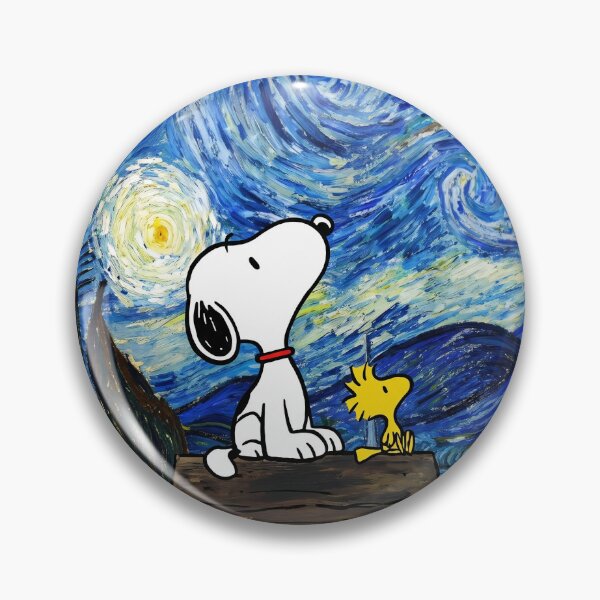 Item preview, Snoopy Starry Night Starry Sky Whimsical Van Gogh Art #2 designed and sold by N0WUC1.