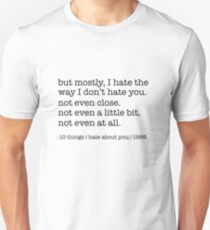 10 Things I Hate About You Slim Fit T-Shirt