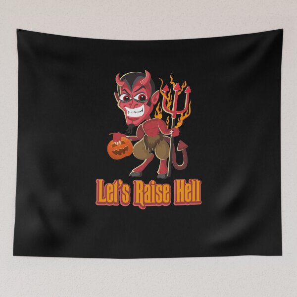 Item preview, Let's Raise Hell Funny Devil Costume Demon Face designed and sold by KNUXX Shop.