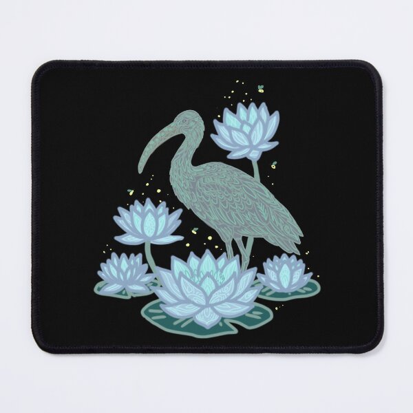 Item preview, Mystical Ibis Bird Water Lily Pond Illustration designed and sold by LeshanArt.
