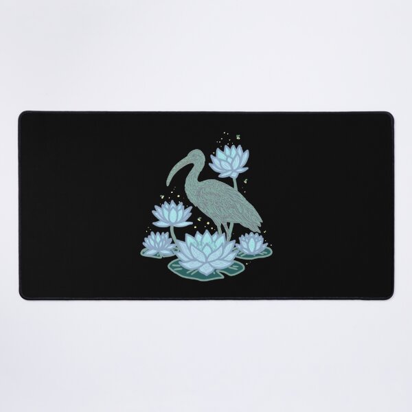 Item preview, Mystical Ibis Bird Water Lily Pond Illustration designed and sold by LeshanArt.
