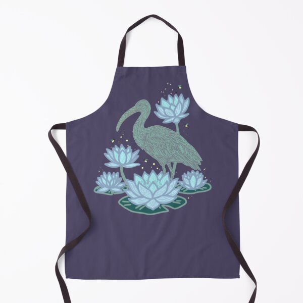 Item preview, Mystical Ibis Bird Water Lily Pond Illustration designed and sold by LeshanArt.