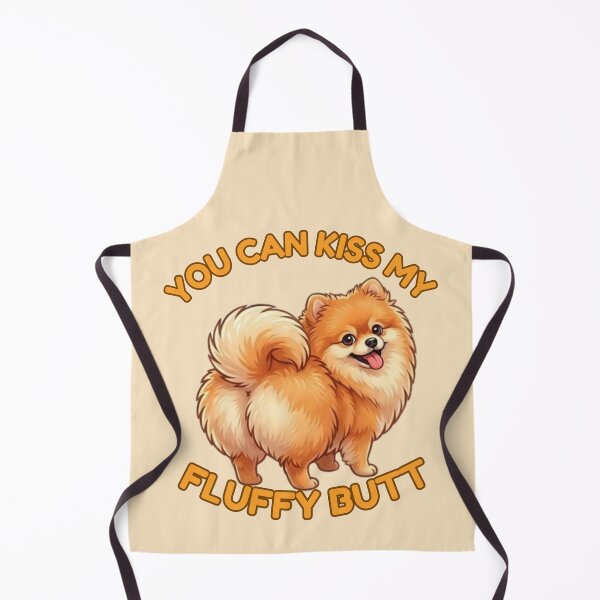 Item preview, You Can Kiss My Fluffy Butt – Cute Pomeranian Dog Meme designed and sold by DailyStruggleCo.