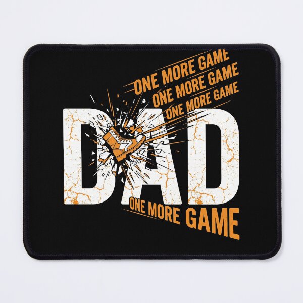 Item preview, Funny One More Game Dad Gamer Distressed Typography designed and sold by TeNovaStudio.
