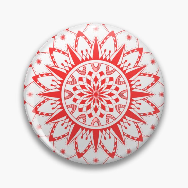 Item preview, Red Mandala Sacred Geometry Spiritual Yoga Meditation Pattern designed and sold by vibecraft_studio2.