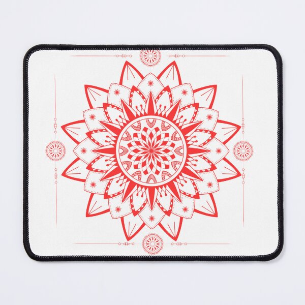 Item preview, Red Mandala Sacred Geometry Spiritual Yoga Meditation Pattern designed and sold by vibecraft_studio2.