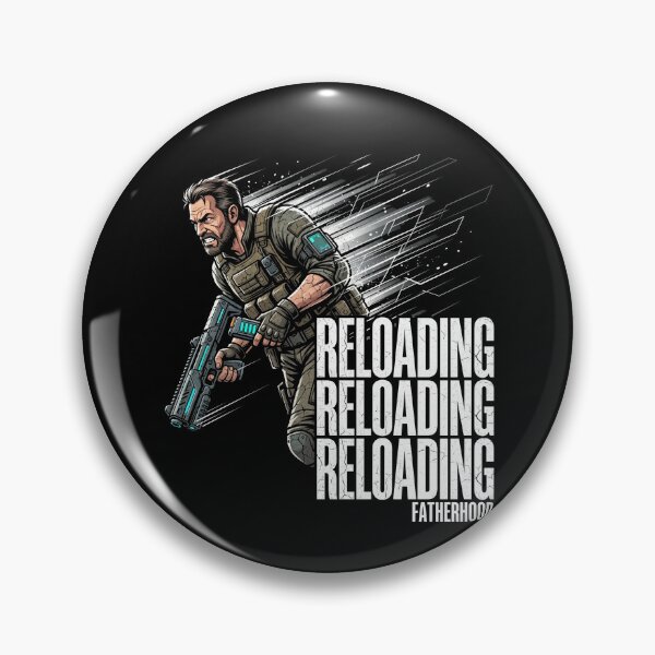 Item preview, Reloading Fatherhood Tactical Gamer Dad Illustration designed and sold by TeNovaStudio.