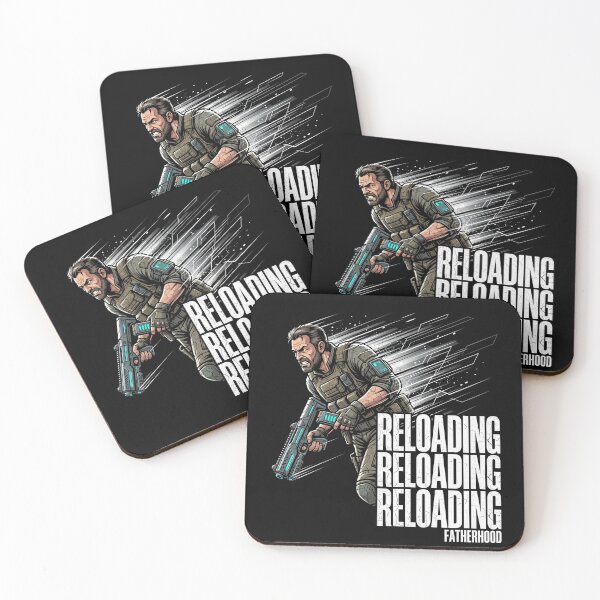 Item preview, Reloading Fatherhood Tactical Gamer Dad Illustration designed and sold by TeNovaStudio ⭐⭐⭐⭐⭐.