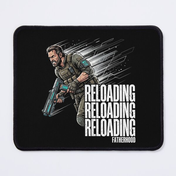 Item preview, Reloading Fatherhood Tactical Gamer Dad Illustration designed and sold by TeNovaStudio.