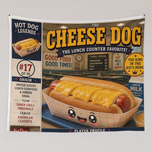 Item preview, Hotdog Heros Cheese Dog designed and sold by 1mooreroy.