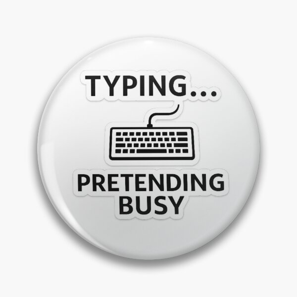 Item preview, Typing Pretending Busy Office Meme Sticker designed and sold by Crybyte Studio.