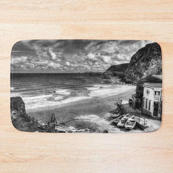 Item preview, St Agnes Harbour Black and White, Cornwall, England designed and sold by Paul Thompson Photography.