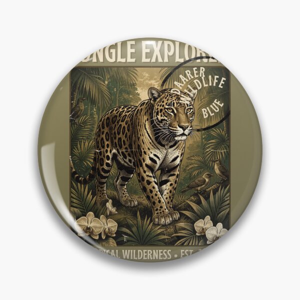 Item preview,  Jungle Explorer Vintage Stamp T-Shirt – Retro Wildlife Adventure Graphic Tee** designed and sold by CallisC-Arts.